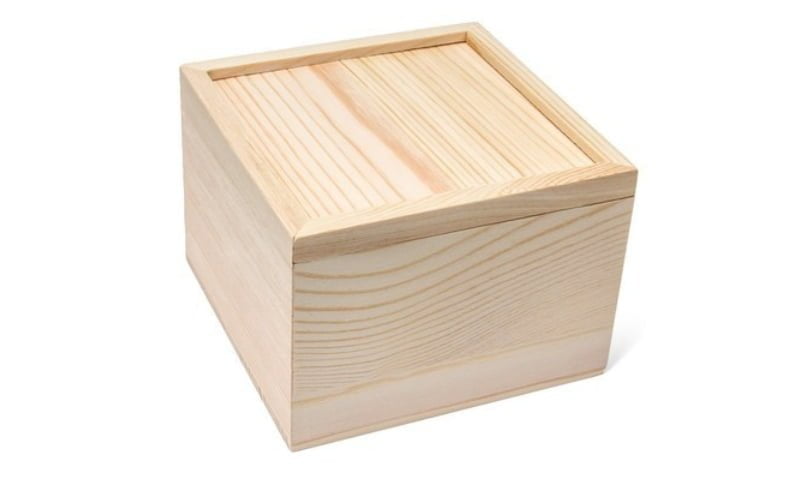 wooden box for packaging 
